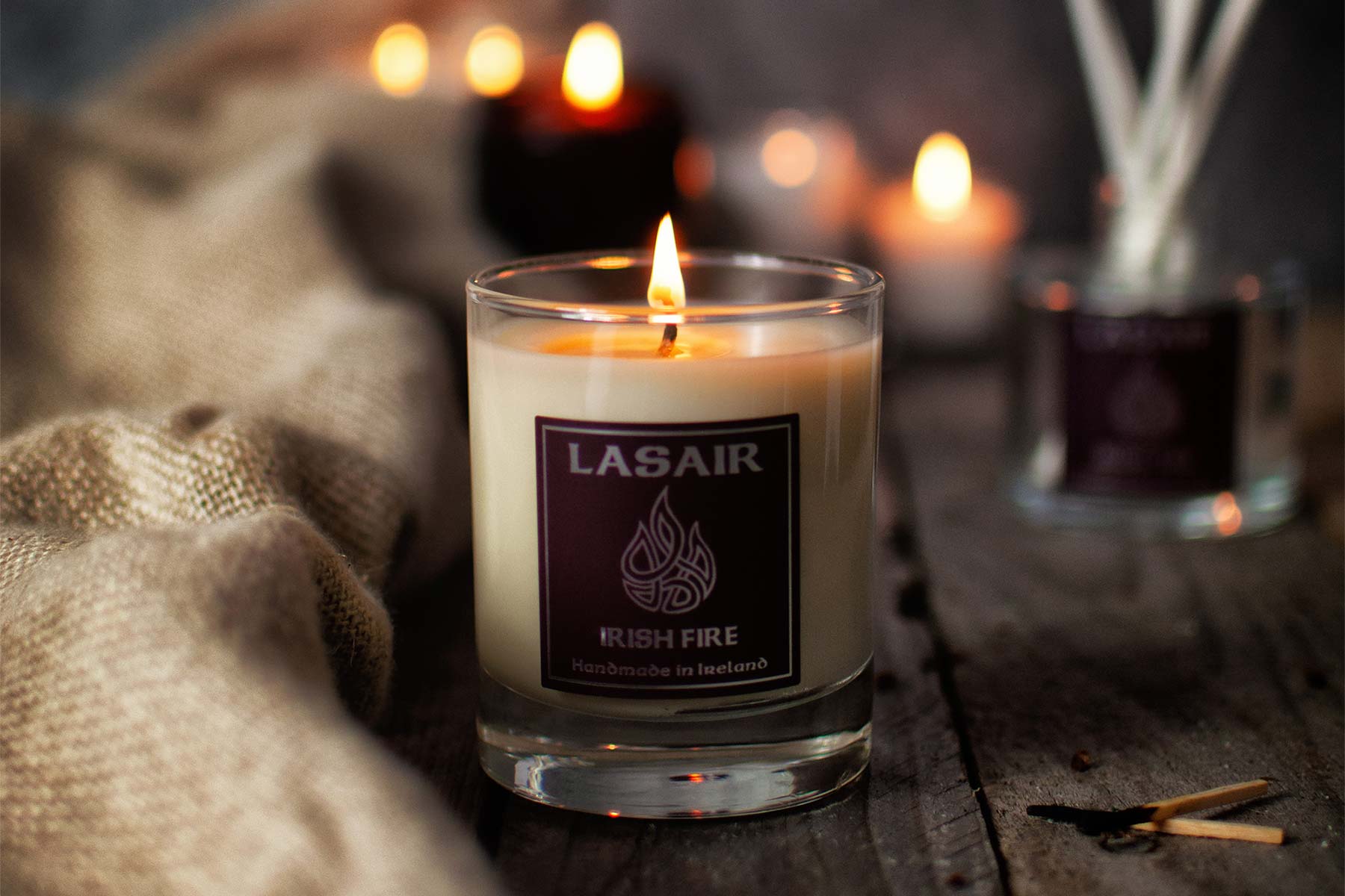 Irish Fire Candle and Scented Reed Diffusers Handmade in Ireland by Lasair Candles