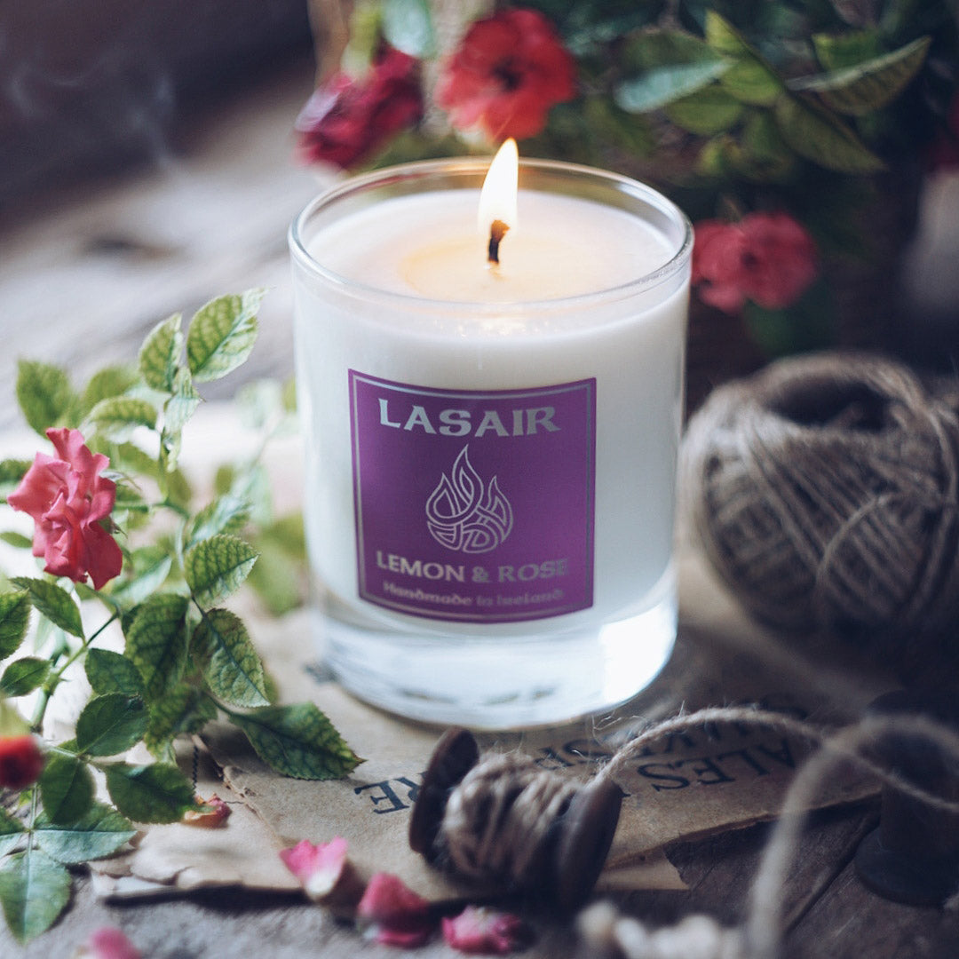 Our Lemon and Rose Candle, inspired by the Titanic and the Vinolia soap used by her first class passengers. The perfect Irish Gift!